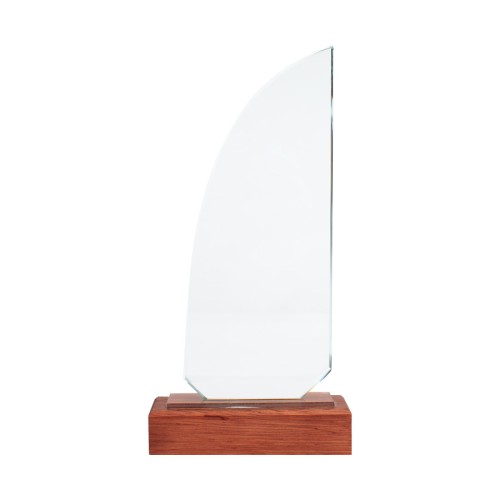 Trofeo Galvano de Madera y Cristal 