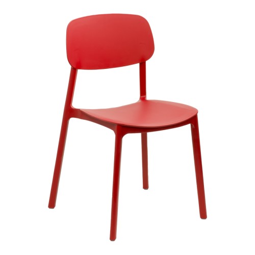 Silla apilable de plástico rígido 