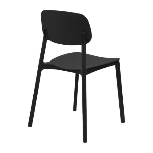 Silla apilable de plástico rígido 