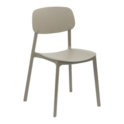 Silla apilable de plástico rígido 