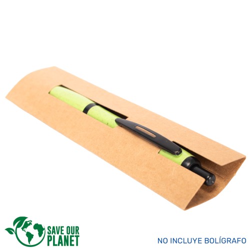 Estuche Porta-Lápiz o Bolígrafo, en cartón reciclado.