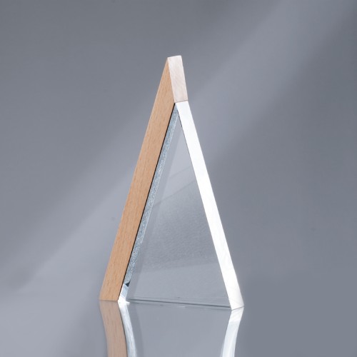 Trofeo Galvano de Madera y Cristal 